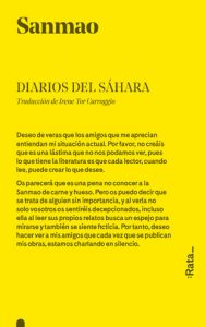 10 libros para viajar sin moverte del sofá: Diarios del Sáhara, Sanmao (Ideas on Tour)